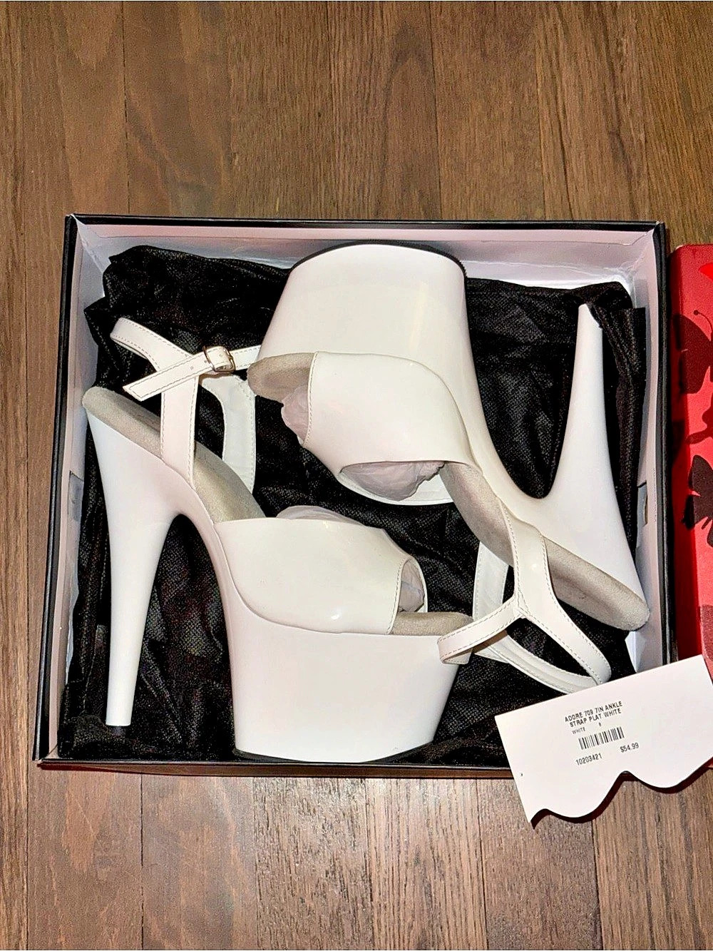 Pleaser Adore-709 White Platform Heels 👠